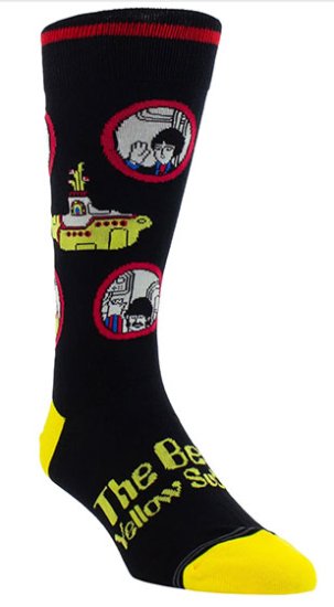 YELLOW SUBMARINE SOCK SINGLE PAIR BOXED - Click Image to Close