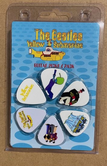 YELLOW SUB CHARACTERS GUITAR PICKS 6 PACK #1 - Click Image to Close