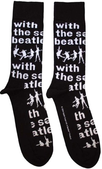 WITH THE BEATLES SILHOUETTES UNISEX SOCKS - Click Image to Close