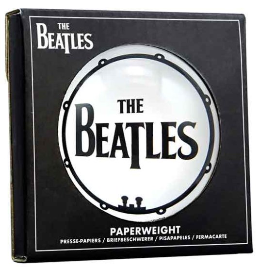 THE BEATLES LOGO GLASS PAPERWEIGHT - Click Image to Close