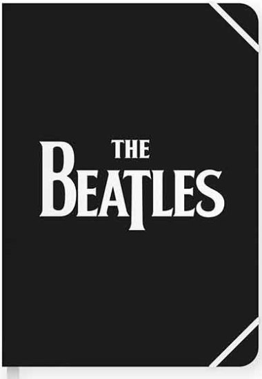 THE BEATLES LOGO SOFT COVER BLACK NOTEBOOK - Click Image to Close