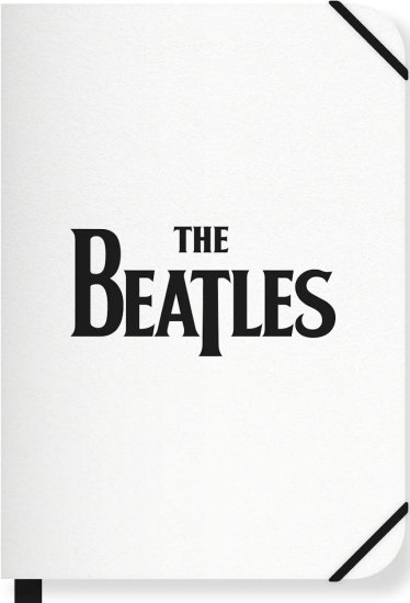 THE BEATLES LOGO SOFT COVER WHITE NOTEBOOK - Click Image to Close