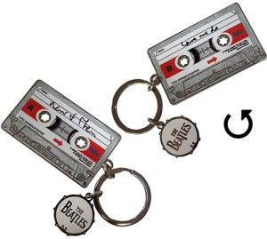 THE BEATLES NOW & THEN CASSETTE KEYCHAIN