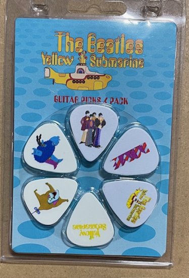 YELLOW SUB CHARACTERS GUITAR PICKS 6 PACK #2 - Click Image to Close