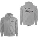 BEATLES LOGO ON BACK GREY ZIPPER HOODIE