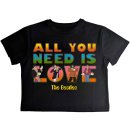 LADIES ALL YOU NEED IS LOVE CROP TEE