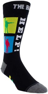 BEATLES HELP! CREW BLACK SOCKS