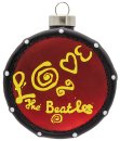 BEATLES LOVE DRUM GLASS ORNAMENT