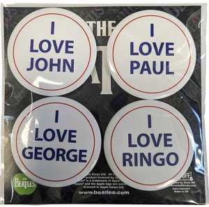 SET OF 4 I LOVE PINS