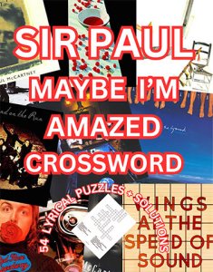 SIR PAUL MAYBE I'M AMAZED CROSSWORD PUZZLE BOOK