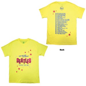 BEATLES AMERICAN TOUR '64 YELLOW TEE