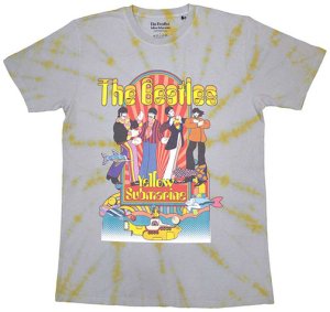 YELLOW SUBMARINE BAND DIP-DYED GREY TEE