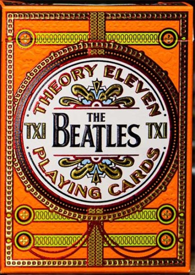 BEATLES PREMIUM PLAYING CARDS - ORANGE - Click Image to Close