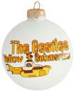 YELLOW SUBMARINE ROUND GLASS ORNAMENT