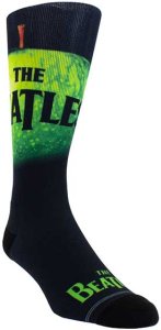 BEATLES GREEN APPLE BLACK SOCKS