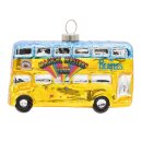 MAGICAL MYSTERY TOUR BUS GLASS ORNAMENT