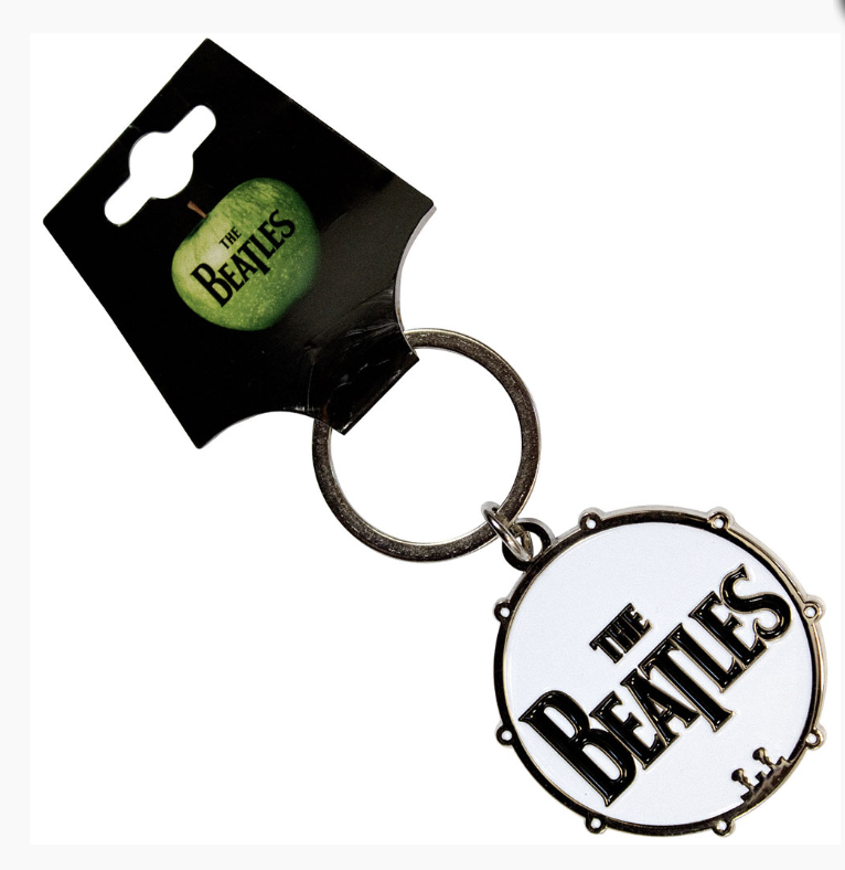 THE BEATLES DRUM LOGO METAL KEYCHAIN