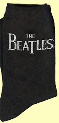 THE BEATLES HORIZONTAL LOGO MEN'S SOCKS - Click Image to Close